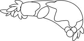 Steak medium rare black and white clipart