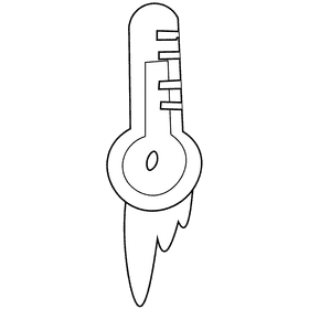 Temperature low black and white clipart
