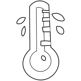 Temperature medium black and white clipart