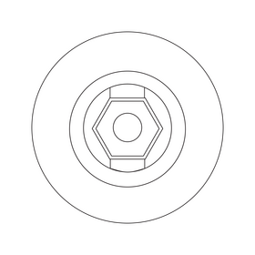 Truck tire drawing black and white clipart