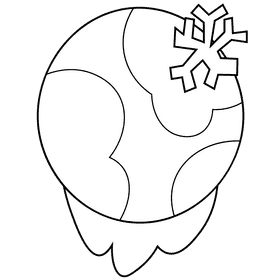 Temperature winter black and white clipart