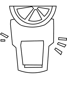 Tequila glasstop black and white clipart