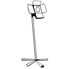 Theater lamp black and white clipart