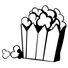 Theater popcorn black and white clipart