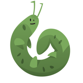 Cute caterpillar circle clipart