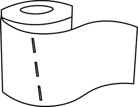 Toilet paper roll pink black and white clipart