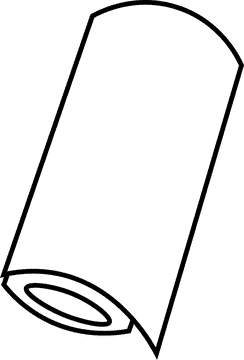 Toilet paper roll small black and white clipart