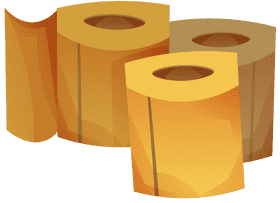 Toilet paper roll trio clipart