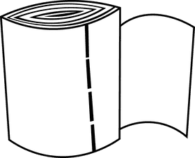 Toilet paper roll white black and white clipart