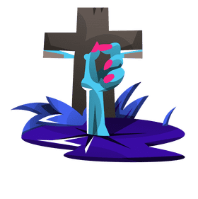 Tombstone hand clipart