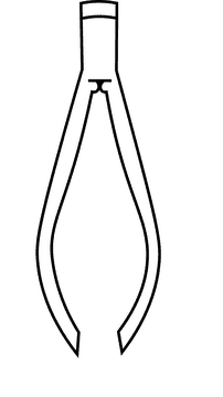 Tweezers curvy simple black and white clipart