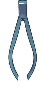 Tweezers curvy simple clipart