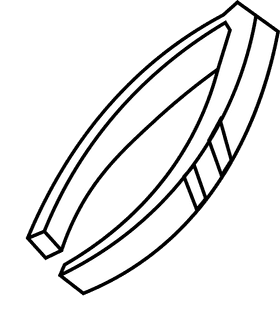 Tweezers short black and white clipart
