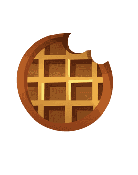 Waffle bite clipart