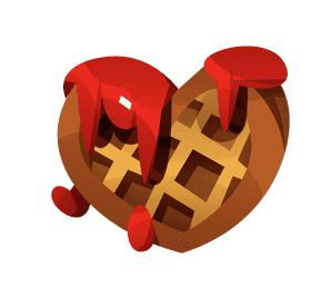Waffle heart clipart
