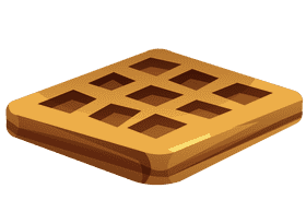 Waffle square clipart