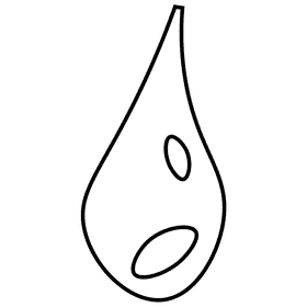Water drop black and white clipart
