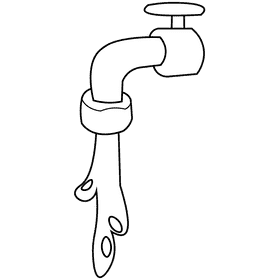 Water mixer black and white clipart