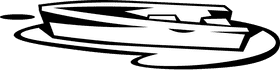 Water float boat black and white clipart