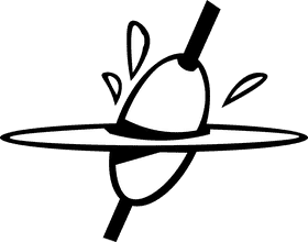 Water float buoy black and white clipart