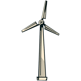 Wind turbine clipart