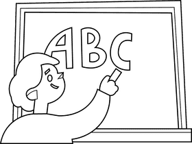 Writing blackboard black and white clipart
