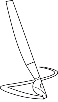 Writing line black and white clipart