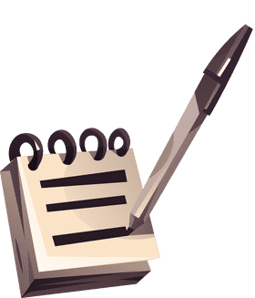 Writing notebook clipart