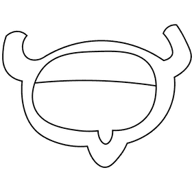 Bladder cut black and white clipart