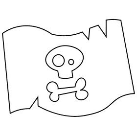 Bones flag black and white clipart