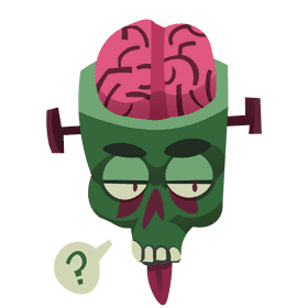 Brain zombie clipart