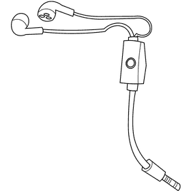 Ear headphones black and white clipart