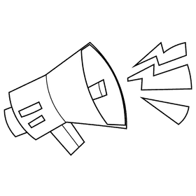 Ear speaker black and white clipart