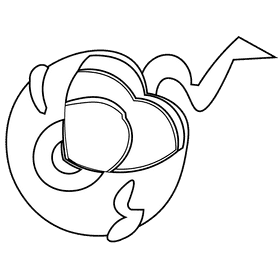 Eye cut black and white clipart