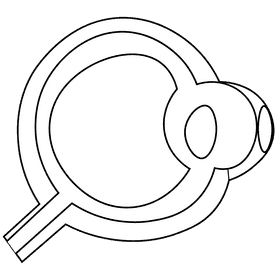 Eye cut black and white clipart