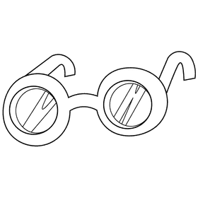 Eye glasses black and white clipart