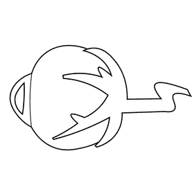 Eye profile black and white clipart