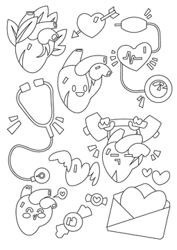 Heart black and white vector