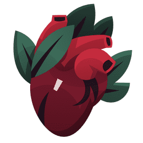 Heart leaves clipart