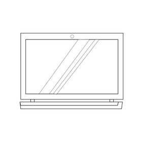 Laptop drawing black and white clipart