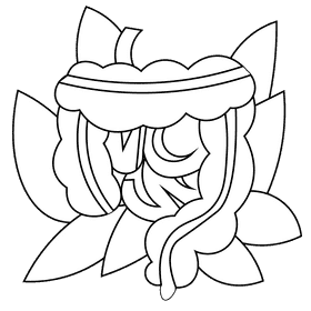 Intestines plant black and white clipart