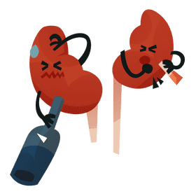 Kidneys sick clipart