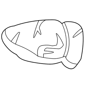 Liver cut black and white clipart