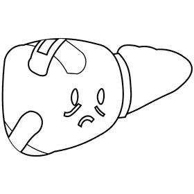 Liver damaged black and white clipart