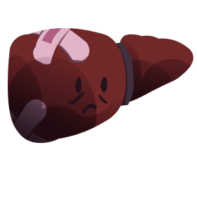 Liver damaged clipart