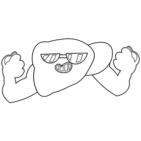 Liver strong black and white clipart