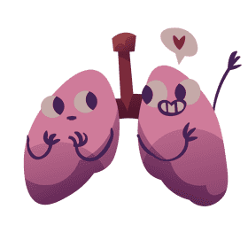 Lungs friends clipart