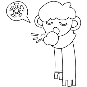 Lungs ill black and white clipart