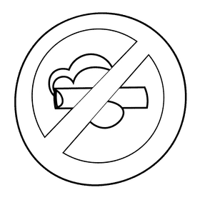 Lungs sign black and white clipart