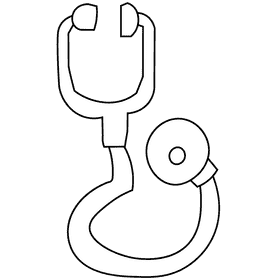 Lungs tool black and white clipart